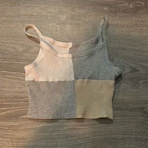 Cropped multi color tank top
